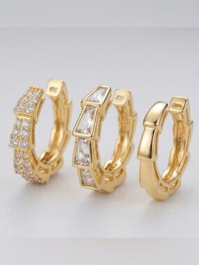 Ear Cuff 14k Gold Plated Snake Ear Cuff CZ Stone Minimalist Jewelry